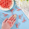 70Pcs Opaque Acrylic Imitation Coral Beads SACR-SC0001-64-3