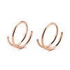 Double Nose Ring for Single Piercing AJEW-C010-02RG-02-2