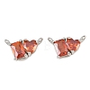 Brass Pave Cubic Zirconia Charms CU-CBA6A75-04P-11-1