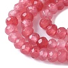 Dyed Natural Malaysia Jade Rondelle Beads Strands G-E316-2x4mm-62-3