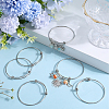 10Pcs Adjustable 201 Stainless Steel Expandable Bangle Making STAS-SC0008-09-4