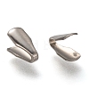 Tarnish Resistant 304 Stainless Steel Folding Crimp Ends X-STAS-G122-09P-A02-2