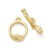 Brass Toggle Clasps KK-M314-06G-4