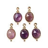 Natural Amethyst Faceted Pendans KK-L218-003G-02-1