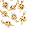 SHEGRACE Brass Clear Cubic Zirconia Charms XGRQ3P854-575G-1