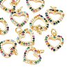 SHEGRACE Valentine's Day Brass Colorful Cubic Zirconia Charms XGRQ3P724-570G-1