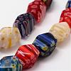 Handmade Millefiori Glass Bead Strands LAMP-G100-05-3