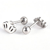 201 Stainless Steel Barbell Cartilage Earrings EJEW-R147-05-3