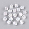 Transparent Spray Painted Glass Beads LS-EGLA-N018-4mm-12-1