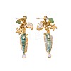 Alloy Enamel Stud Earrings WG049B8-01-5