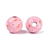 Printed Wood European Beads WOOD-G029-06E-2