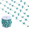 Synthetic Turquoise Chips Beaded Chains CHC-SZ0001-62K-1