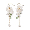 Shell Pearl Dangle Earrings EJEW-TA00617-02-2