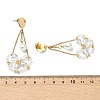 Electroplate Glass Dangle Earrings for Women EJEW-MZ00796-03-5