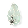 Sea Glass Pendants PALLOY-JF02217-2