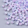 Rainbow ABS Plastic Imitation Pearl Beads OACR-Q174-8mm-01-2