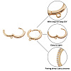 16Pcs 4 Style Brass Micro Pave Cubic Zirconia Huggie Hoop Earring Findings FIND-FH0004-02-5