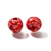 Valentine's Day Element Printed Wood Beads WOOD-R002-01-34-2