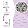 600Pcs 2 Styles CCB Plastic Beads CCB-SP0001-15A-2