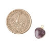 Natural Amethyst & Flower Amazonite & Lapis Lazuli & Rose Quartz Heart Charms PALLOY-JF04889-02-2