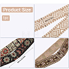 3Pcs 3 Style Flower/Rhombus/Floral Pattern Polyester Woven Belt Ornament Accessories FIND-CA0007-03-2