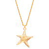 Starfish Alloy Pendant Necklace & Stud Earring & Ring Sets for Women FS-WG0D5F4-03-5