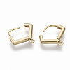 Brass Huggie Hoop Earring Findings KK-T051-40G-NF-2