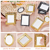 8Pcs 8 Style Miniature Retro Plastic Mirrors MJEW-CP0001-01-4