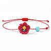 Handmade Waxed Cord Braided Bracelets AY6602-1-1