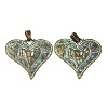 Heart Tibetan Style Alloy Big Pendants TIBEP-R342-10-RS-1