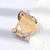 304 Stainless Steel Open Cuff Rings for Women RJEW-A099-01G-2