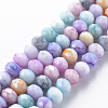 Opaque Baking Paint Glass Beads Strands X-EGLA-N006-009A-A09-1