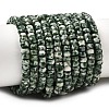 Natural Green Spot Jasper Heishi Beads Strands G-A299-A22-01-2