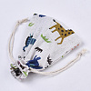 Polycotton(Polyester Cotton) Packing Pouches Drawstring Bags ABAG-T009-01-3