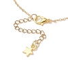 Alloy Glass Flower Beads Link Bracelets BJEW-JB13259-5