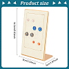 Metal Slant Back Earring Display Stands with with Microfiber EDIS-WH0022-24-2