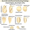 16Pcs 4 Styles Brass Stud Earring Findings KK-BBC0027-78-2