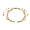 Natural Citrine Chips & Handmade Seed Beads Braided Bracelet Making AJEW-MZ00004-03-1