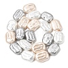 Electroplated Glass Shell Pearl Beads Strands BSHE-B009-F04-01-2