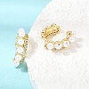 Brass Micro Pave Cubic Zirconia Cuff Earrings CU-CBAE7DF-34G-3