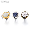 Adjustable Flower Alloy & Iron Bezel Cup Ring Base with Rotatable Tray MAK-T012-08AB-5