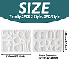 2Pcs 2 Style DIY Geometrical/Irregular Shape Pendants Silicone Molds DIY-TA0004-58-12