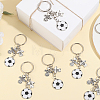 20Pcs Alloy Enamel Football Keychain KEYC-SC00001-5