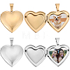 Beebeecraft 4Pcs 2 Colors 316 Surgical Stainless Steel Locket Pendants STAS-BBC0005-06-1