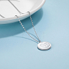 Flat Round LOVE Pendant Necklaces YW5287-2-2