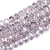 Electroplate Transparent Glass Beads Strands X-EGLA-N022-04A-D15-1