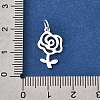 Valentine's Day 925 Sterling Silver Rose Pendants STER-G046-01S-3