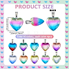 40Pcs 10 Colors Handmade Lampwork Pendants LAMP-PH0001-54-2