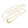 Brass Cable Chain Adjustable Slider Necklaces LS-NJEW-B119-09G-2