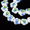 Handmade Porcelain Ceramic Beads Strands PORC-S502-036A-3